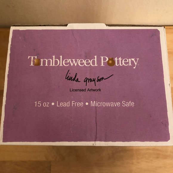 New in Box Tumbleweed Pottery "Mommy's Sippy Cup" Latte Pink Ceramic Mug - Picture 4 of 4